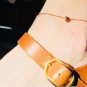 ANKLET🌹Rose Gold Vintage 70’s High Quality GoldFill Heart Anklet🌹In great shape!